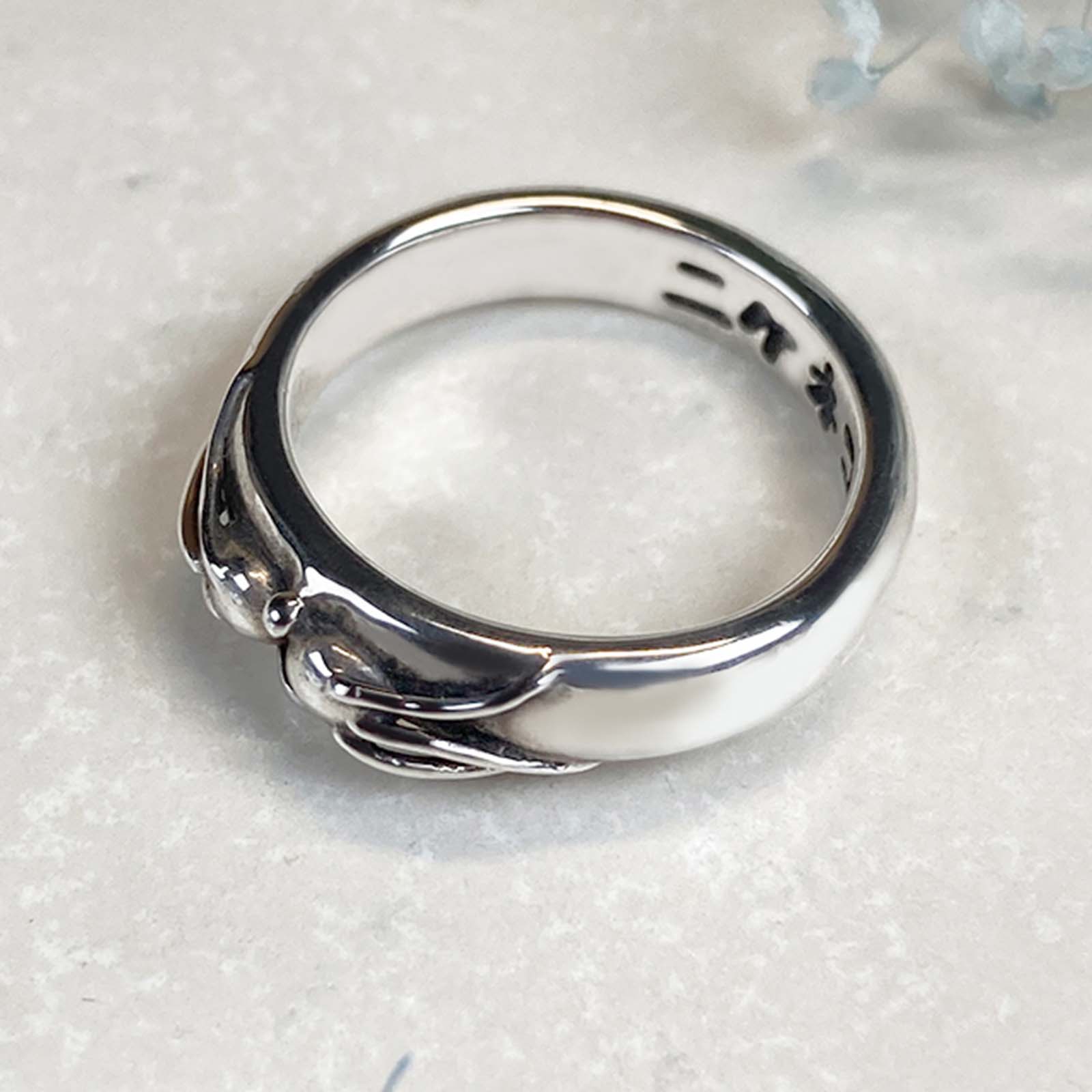 鳴いた猫の口元リング｜そっと寄り添うシルバーアクセサリー（silver925）の画像