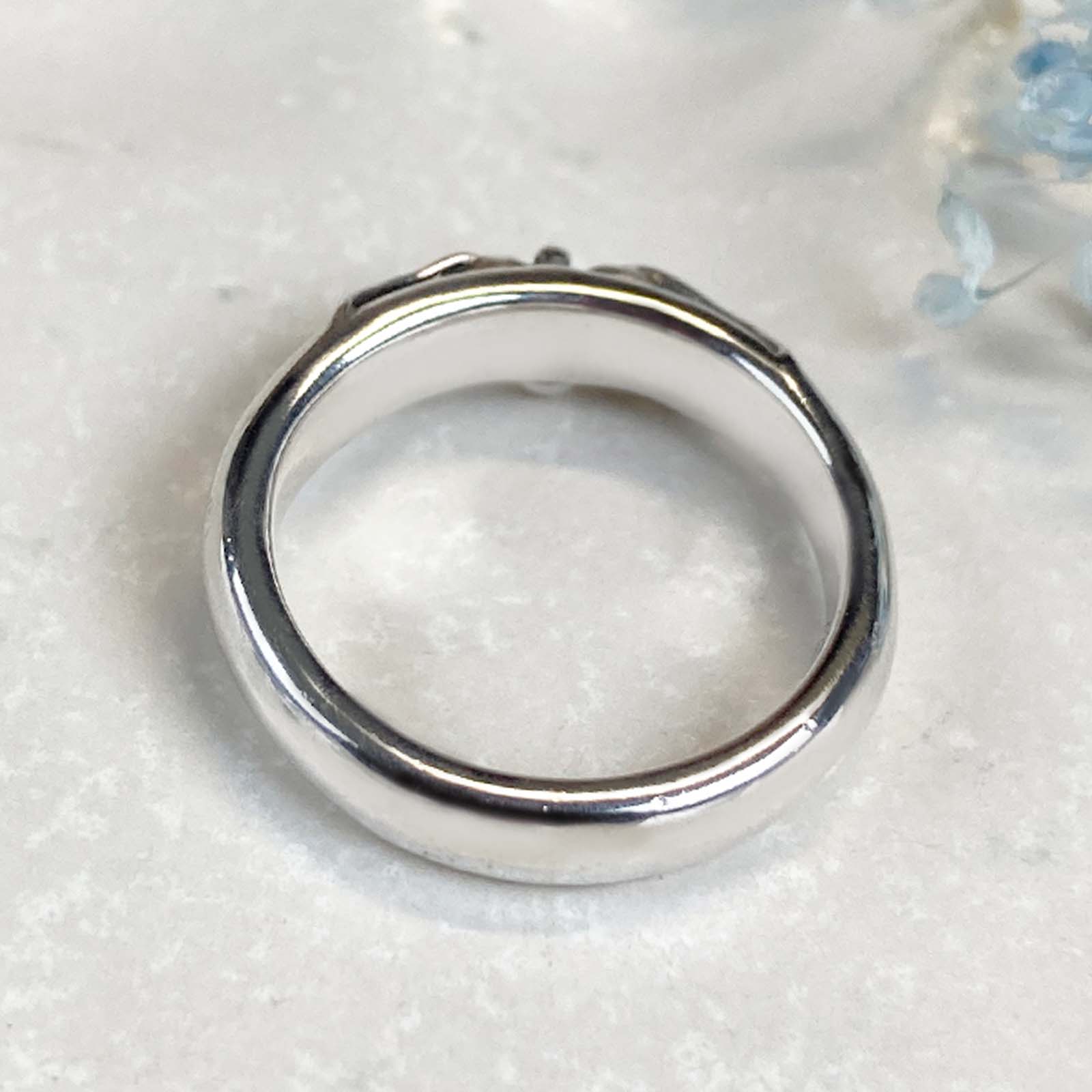 鳴いた猫の口元リング｜そっと寄り添うシルバーアクセサリー（silver925）の画像
