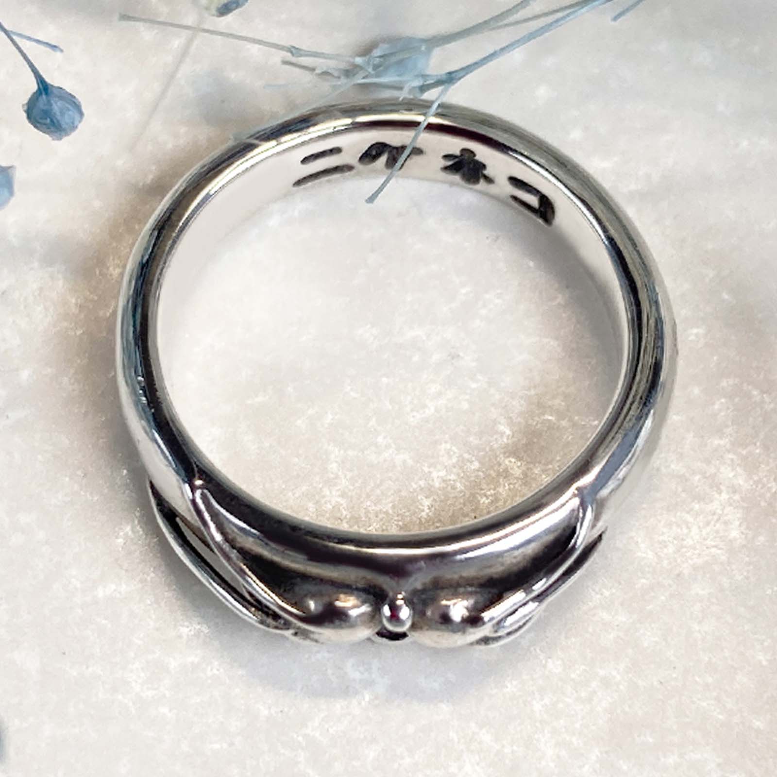 鳴いた猫の口元リング｜そっと寄り添うシルバーアクセサリー（silver925）の画像