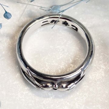 鳴いた猫の口元リング｜そっと寄り添うシルバーアクセサリー（silver925）の画像