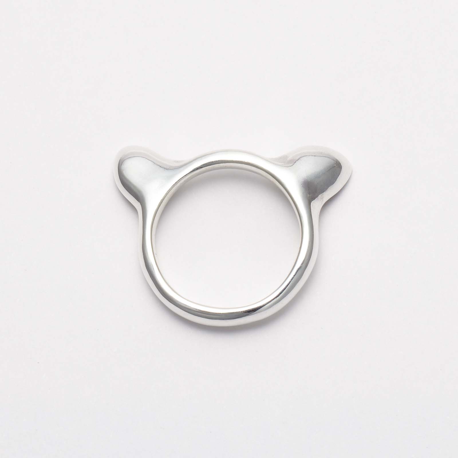 猫耳リング｜耳毛まで表現したリアル猫の耳リング（silver925・ペンダント対応）の画像