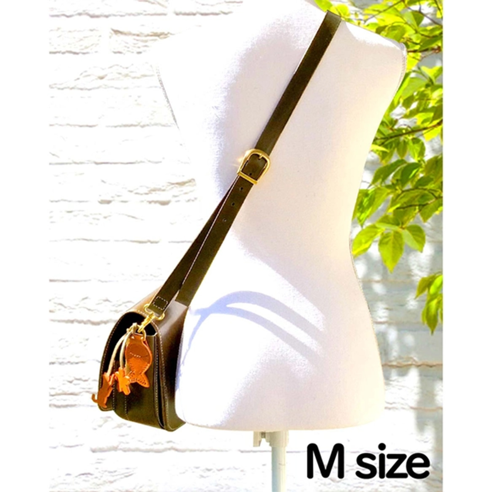 Cat’s face bag｜猫の顔ショルダーバッグ｜イタリアンレザー｜軽量・日常使い｜Mサイズの画像