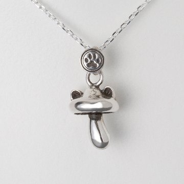 きのこねこペンダント｜成長する猫モチーフ（耳・口元・しっぽ選択可 / silver925）の画像