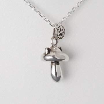 きのこねこペンダント｜成長する猫モチーフ（耳・口元・しっぽ選択可 / silver925）の画像