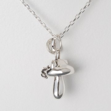 きのこねこペンダント｜成長する猫モチーフ（耳・口元・しっぽ選択可 / silver925）の画像