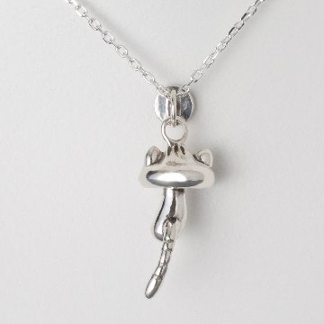 きのこねこペンダント｜成長する猫モチーフ（耳・口元・しっぽ選択可 / silver925）の画像