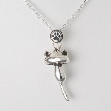 きのこねこペンダント｜成長する猫モチーフ（耳・口元・しっぽ選択可 / silver925）の画像