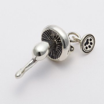 きのこねこペンダント｜成長する猫モチーフ（耳・口元・しっぽ選択可 / silver925）の画像