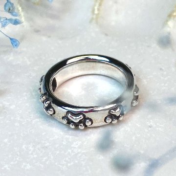 ぐるっと一周肉球リング｜猫好きのためのシルバーアクセサリー（silver925）の画像