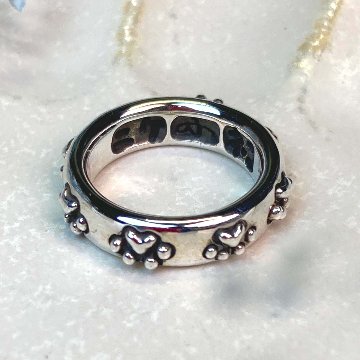 ぐるっと一周肉球リング｜猫好きのためのシルバーアクセサリー（silver925）の画像