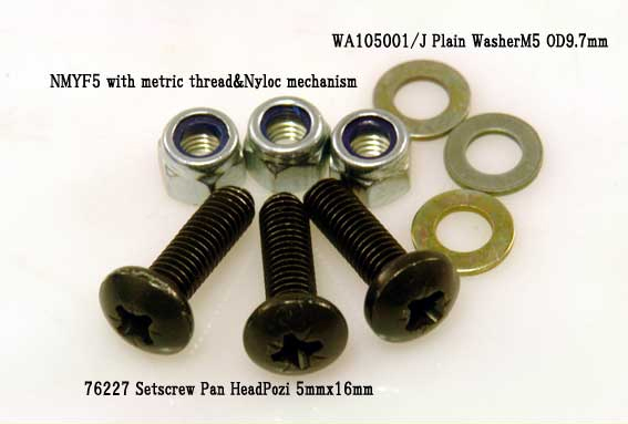 サイドスクリーン/ウインドスクリーン用ボルト/ワッシャー/ナットの画像