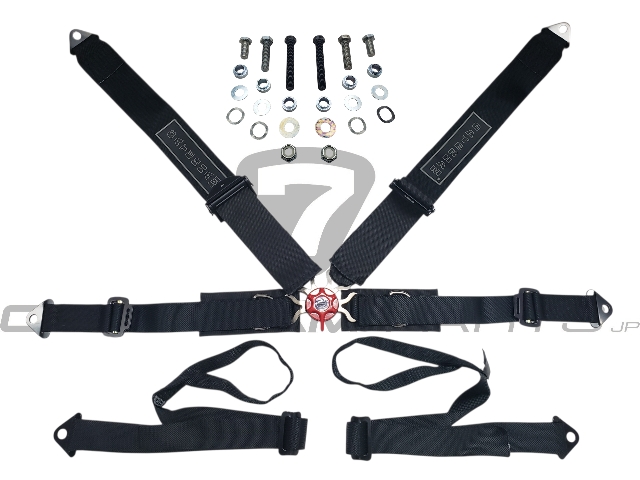 シートベルト、4点式 (+ 2点クラッチストラップ)、クイックリリース、 右 (運転席側)、色 : ブラック、 ケーターハムの画像