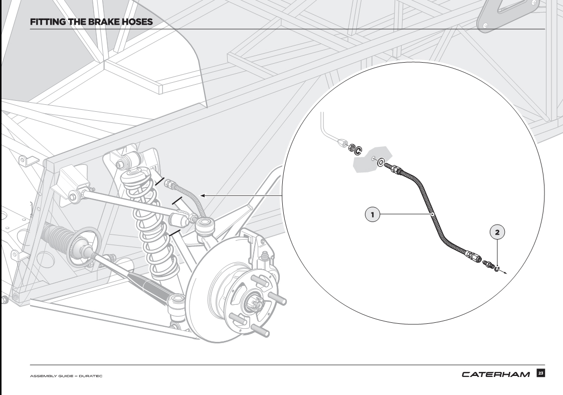 ブレーキホース・フロント・ステン メッシュ・STDトラック + AP Racing 4ポットキャリパー・S3 2015年まで画像