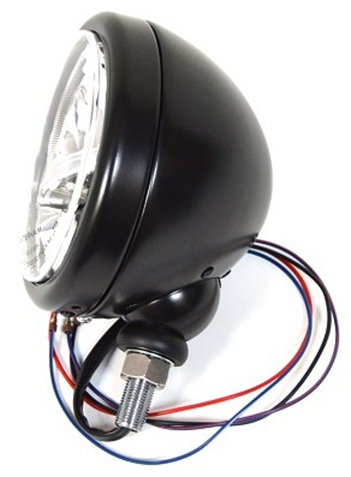 ヘッドライトAssy、5.75インチ、LED、ブラックシェル、ケーターハム ロゴ入りレンズ、2015年以降の画像