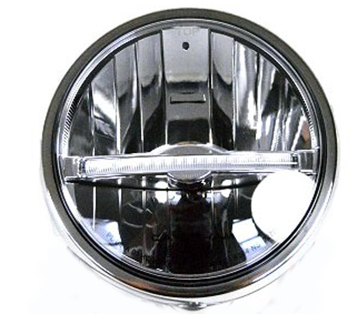 LEDクローム・ヘッドライトAssy・5.75インチ・ケーターハム ロゴ入りレンズ・2015年以降画像