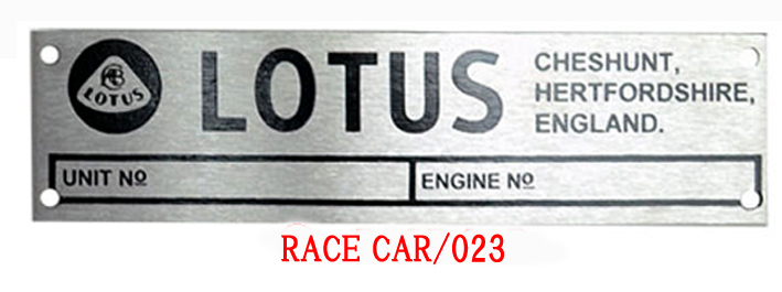 Lotus・CHASSIS IDプレートの画像