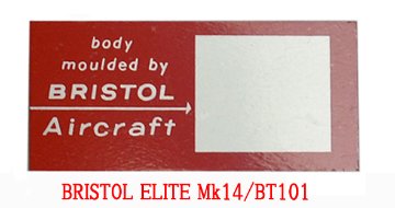 CHASSIS IDプレート・BRISTOL　MK14　ELITE画像