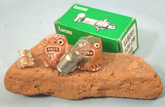 インジケーターランプ・12V/2W麦球BA7Sの画像