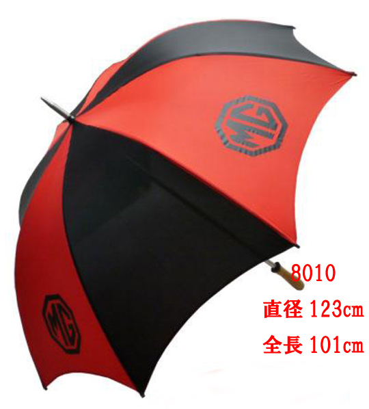 MG・傘・ウッドハンドル・黒/赤画像