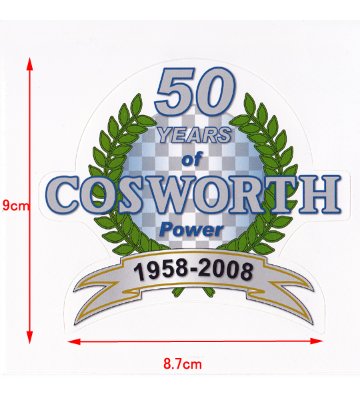 コスワース50thステッカー1958～2008画像
