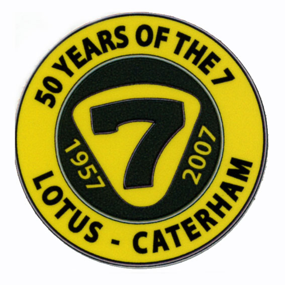 布バッジ・ロータスセブンクラブ・50th・LOTUS7・CLUB・50thの画像