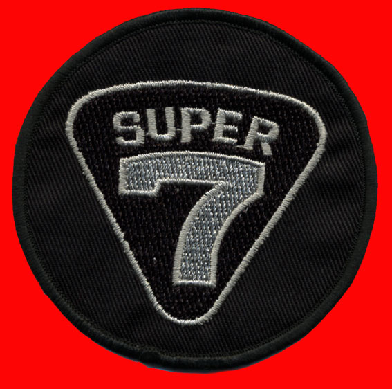 布バッジ・SUPER7・黒・3"インチ画像