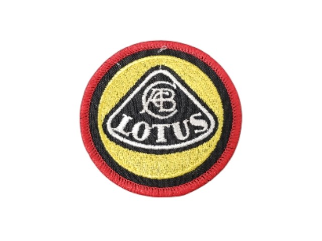 布バッジ・ロータス赤縁・黒/黄の画像