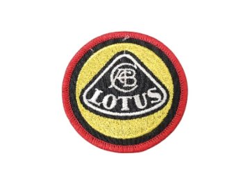 布バッジ・ロータス赤縁・黒/黄の画像