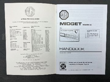 MG ミジェット MK3 ・ドライバーズ・ハンドブック・1967-72・(US)画像
