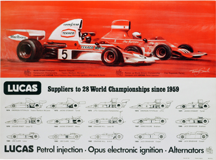 "ポスター、ルーカス28ワールドチャンピオンシップ　1959-1974"の画像