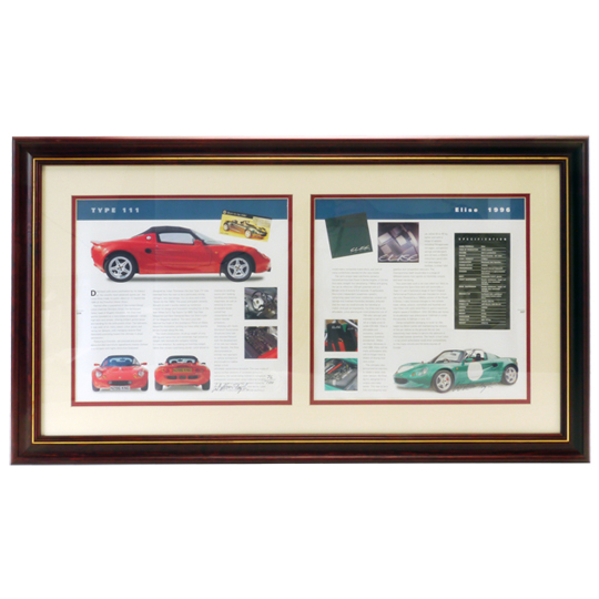 "フレーム入りブックページ(2窓タイプ)、著者直筆サイン入り、タイプ111"の画像