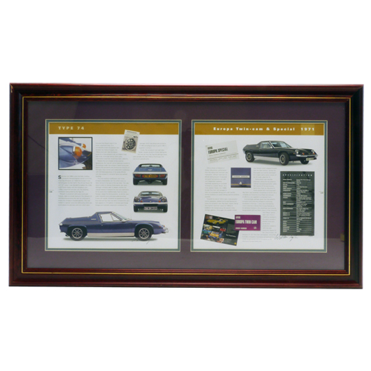 "フレーム入りブックページ(2窓タイプ)、著者直筆サイン入り、タイプ74"の画像