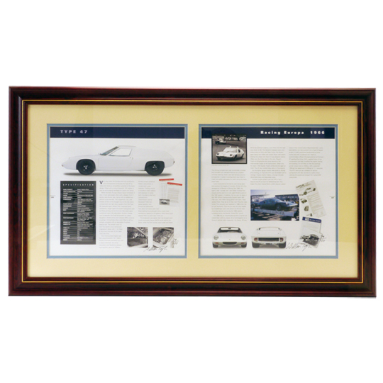 "フレーム入りブックページ(2窓タイプ)、著者直筆サイン入り、タイプ47"の画像