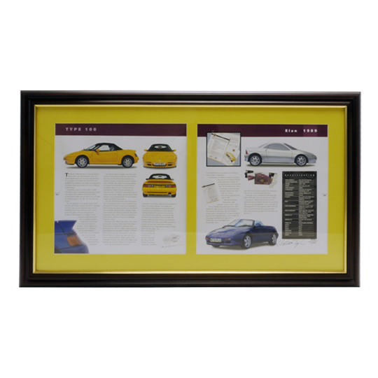 "フレーム入りブックページ(2窓タイプ)、著者直筆サイン入り、タイプ100"の画像