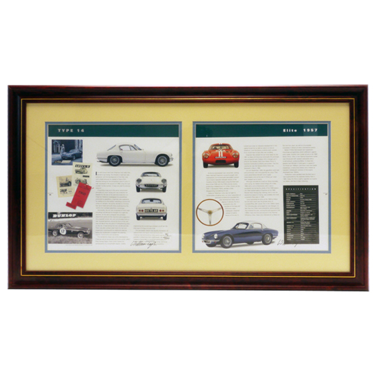 "フレーム入りブックページ(2窓タイプ)、著者直筆サイン入り、タイプ14"の画像