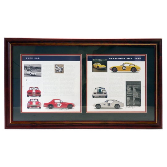 "フレーム入りブックページ(2窓タイプ)、著者直筆サイン入り、タイプ26R"の画像