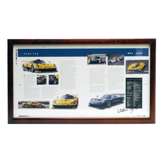 "フレーム入りブックページ、著者直筆サイン入り、タイプ115"の画像