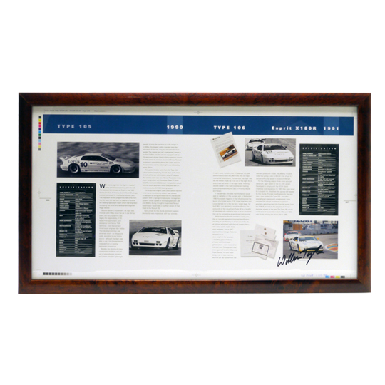 "フレーム入りブックページ、著者直筆サイン入り、タイプ105"の画像