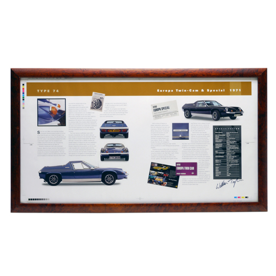 "フレーム入りブックページ、著者直筆サイン入り、タイプ74"の画像