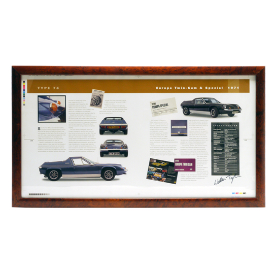 "フレーム入りブックページ、著者直筆サイン入り、タイプ47"の画像