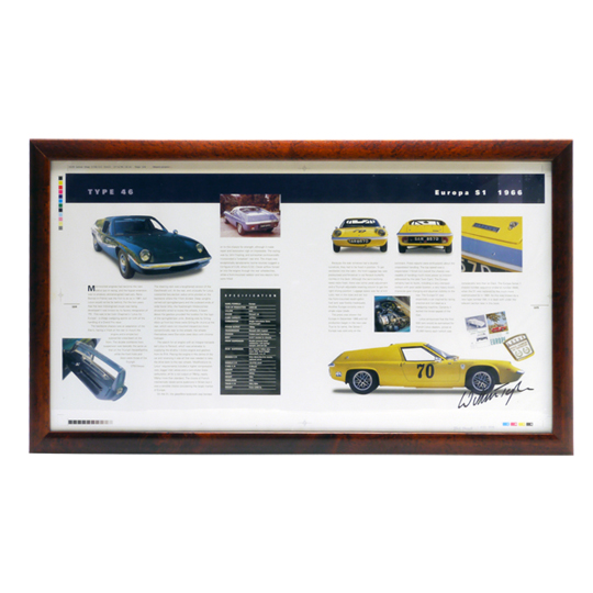 "フレーム入りブックページ、著者直筆サイン入り、タイプ46"の画像