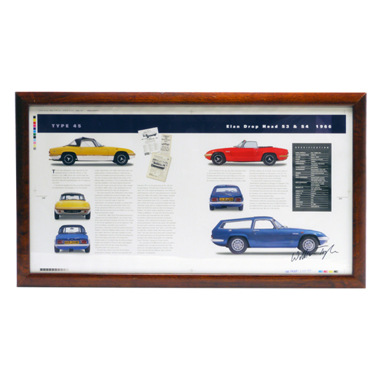 "フレーム入りブックページ、著者直筆サイン入り、タイプ45"の画像