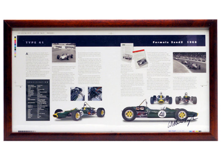 "フレーム入りブックページ、著者直筆サイン入り、タイプ41"の画像