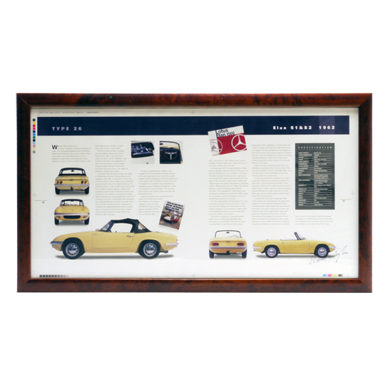 "フレーム入りブックページ、著者直筆サイン入り、タイプ26"の画像