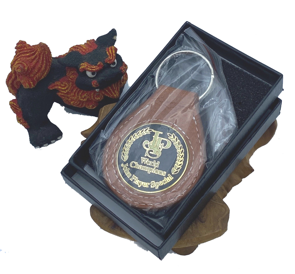 キーリング・JPS・ブラウンレザー・キーホルダーTeamLotusの画像