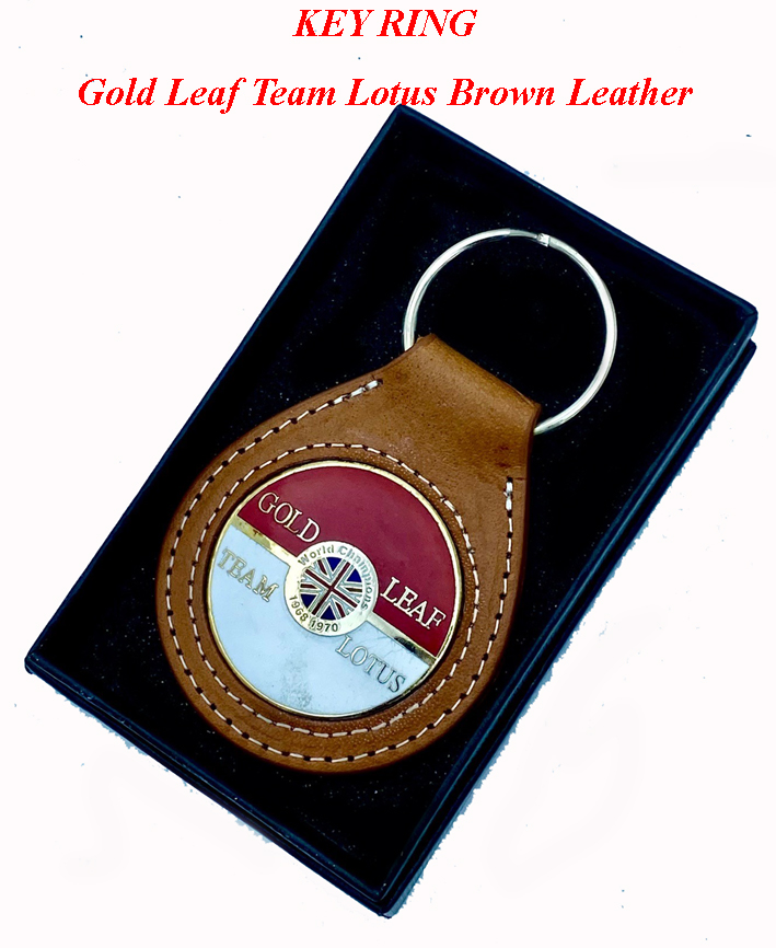 キーリング・ゴールドリーフチームロータス・ブラウンレザー・キーホルダーTeamLotusの画像