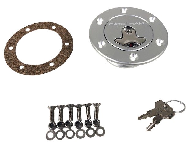 フューエルキャップ、ロッキング、エアロタイプ、シルバー、ロゴ入キャブレターモデルの画像