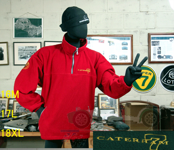 CATERHAM・フリース/プルオーバー・ジップネック・ケーターハム赤の画像