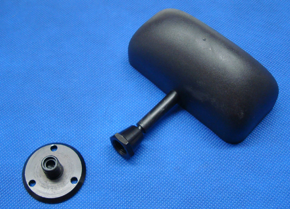 ミラー、RACETECH 製、センター、ブラック、 鏡面仕様・レーステックの画像