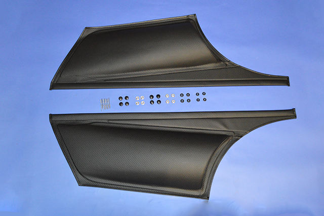 ハーフサイドスクリーン、左右ペア、カーボンビニール、S3、スーパーライトR、R500の画像